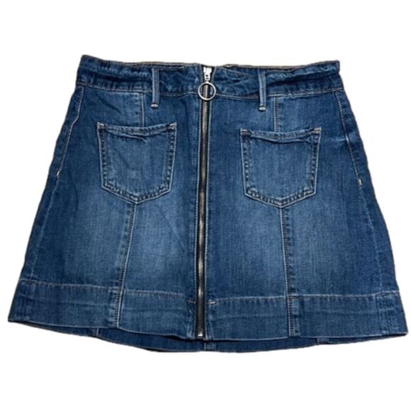 American Eagle Super Hi Rise A-line Denim Skirt - Picture 1 of 5
